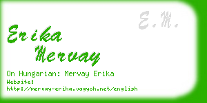 erika mervay business card